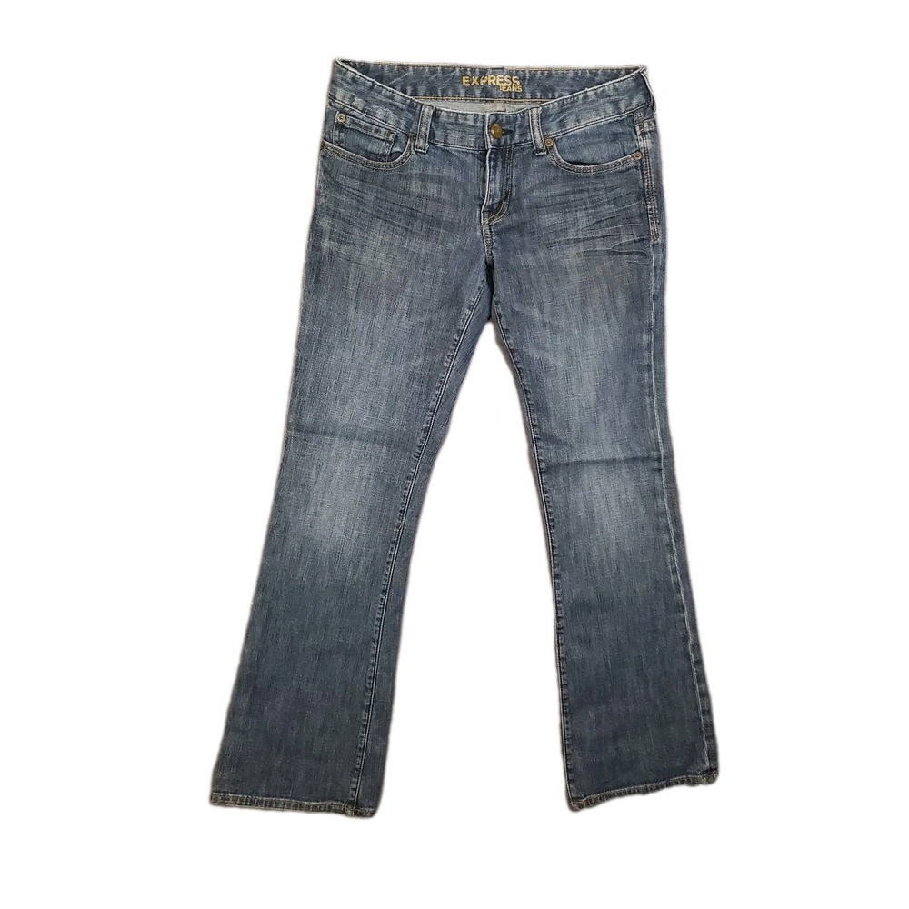 Express Jeans Size 6R‎ Low Rise Whiskered Thighs RN #55285
